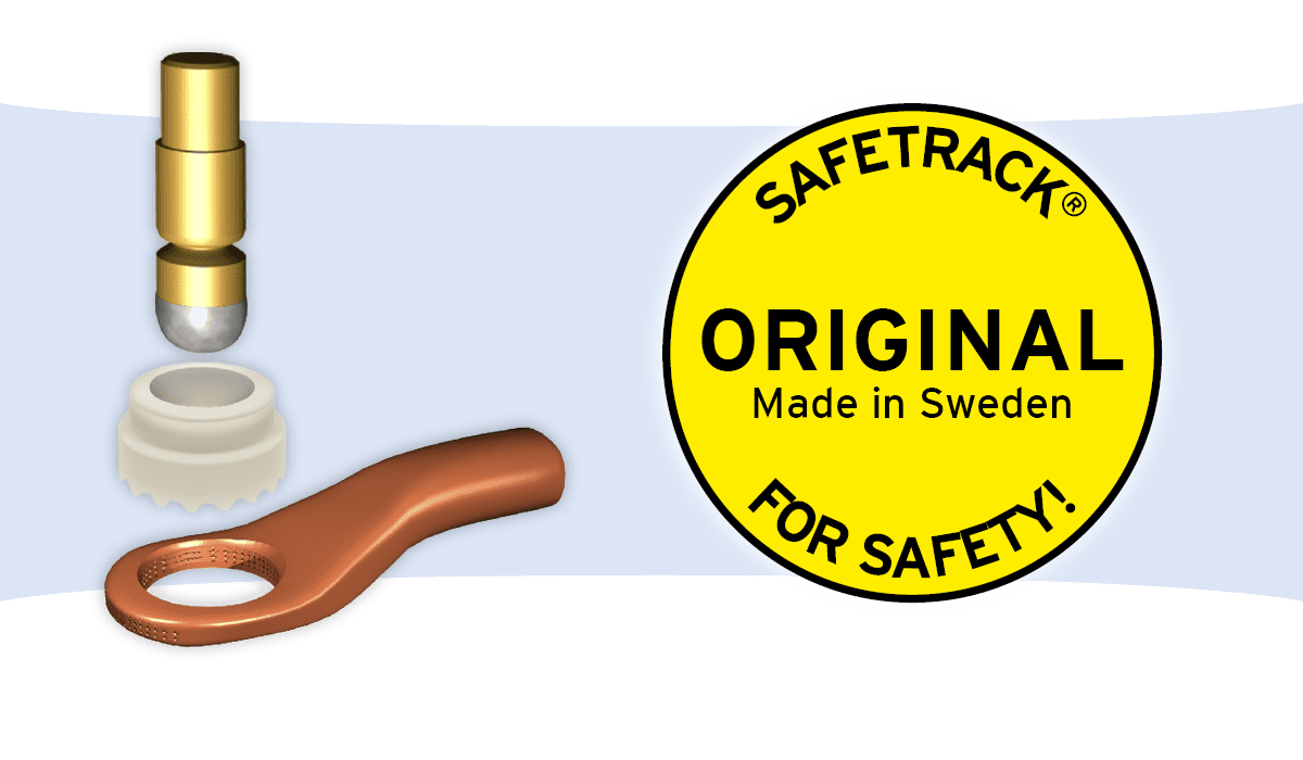 SAFETRACK Original Made in Sweden badge