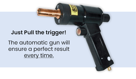 Pistol-style automatic soldering gun with copper tip