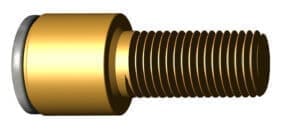 Brass shoulder screw with threaded shaft