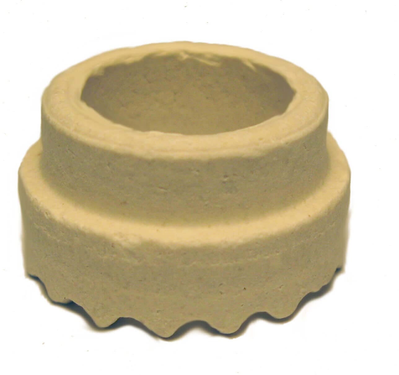 Molded pulp packaging spacer ring