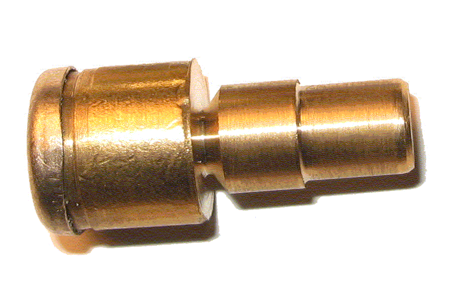 Brass stepped cylindrical metal adapter