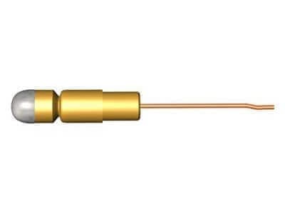 Gold capsule temperature probe with wire