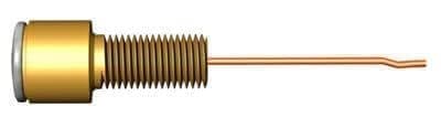 Gold-plated threaded coax connector with center pin