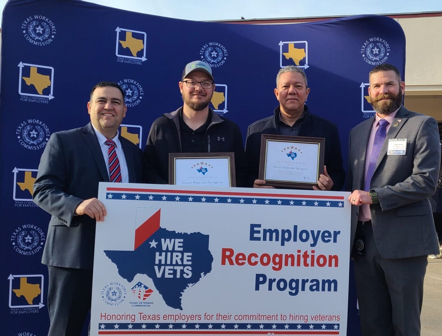 Texas employer recognition for hiring veterans